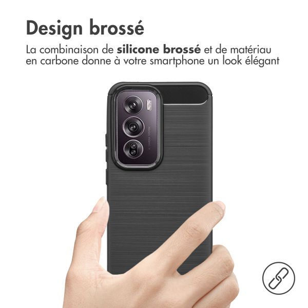 imoshion Coque Brushed Oppo Reno 12 Pro - Noir