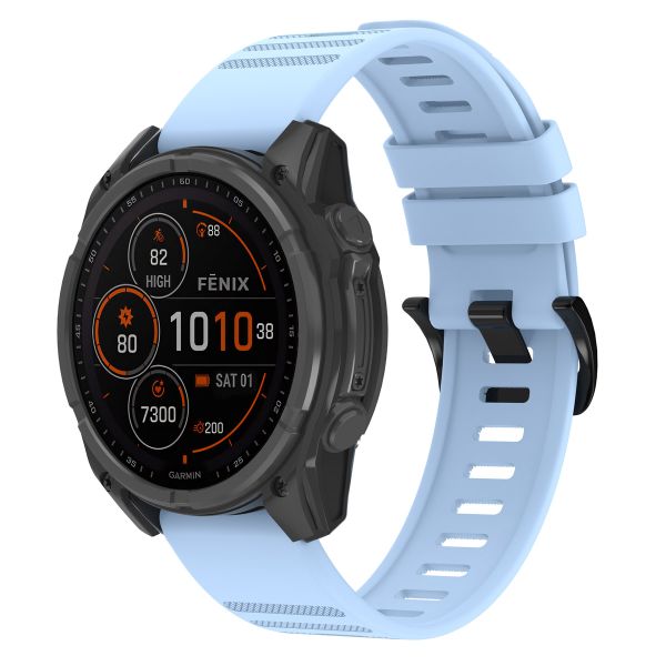 imoshion QuickFit® Bracelet en silicone Stripe Garmin Watch | Fixation 22 mm - Bleu Clair