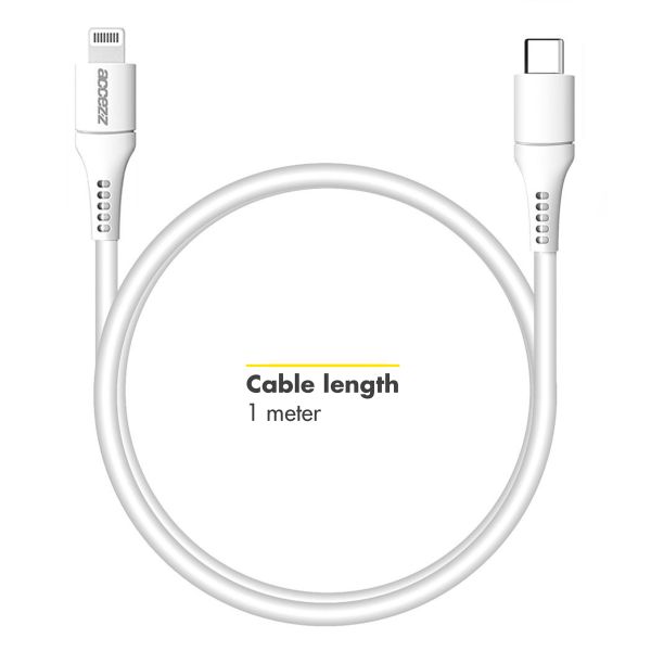 Accezz Câble Lightning vers USB-C - Certifié MFi - 1 mètre - Blanc