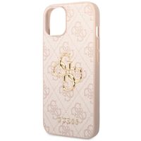 Guess Coque 4G Metal Logo Backcover iPhone 14 - Rose