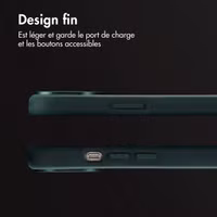 Accezz Coque MagSafe en cuir vintage Apple iPhone 15 - Smokey Green