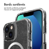 imoshion Coque Pailletée avec MagSafe iPhone 13 - Argent