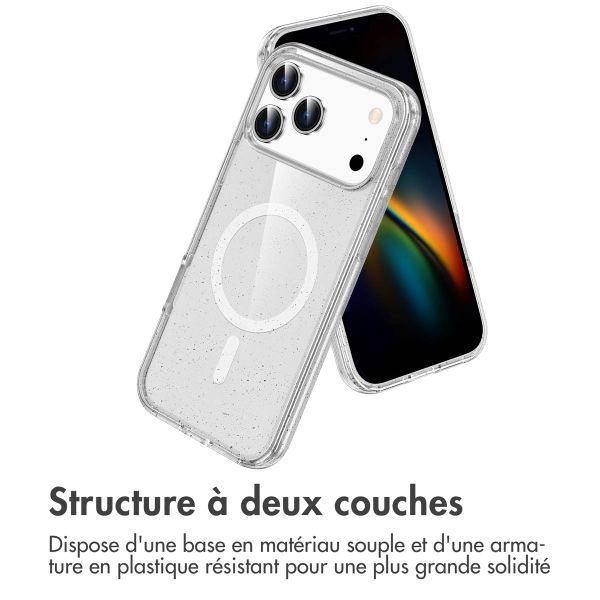 imoshion Coque Pailletée avec MagSafe Apple iPhone 17 Pro - Transparent