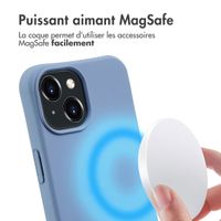 imoshion Coque arrière Color avec cordon amovible et MagSafe Apple iPhone 15 - Ash Blue
