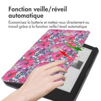 imoshion Design Slim Hard Sleepcover Kobo Clara HD - Flower Watercolor