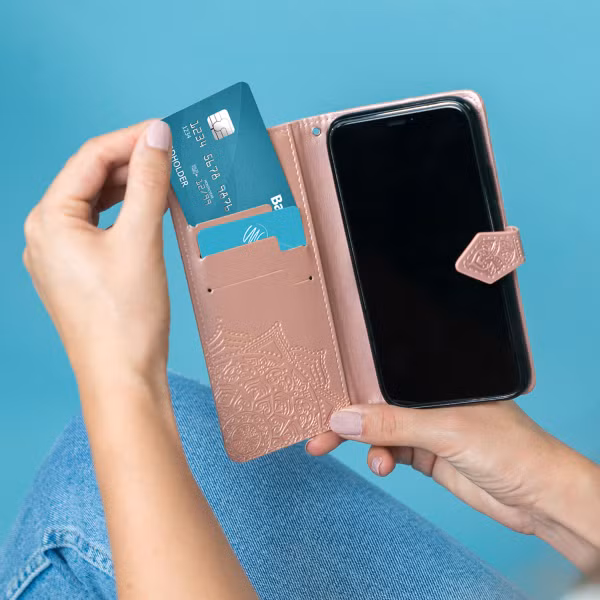 imoshion Etui de téléphone portefeuille Mandala Samsung Galaxy A33 - Rose Champagne