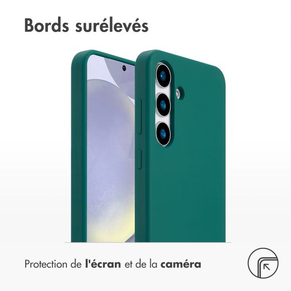 Accezz Coque Liquid Silicone avec MagSafe Samsung Galaxy S25 Plus - Forest Green