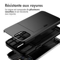 imoshion Coque arrière avec porte-cartes Apple iPhone 12 (Pro) - Noir