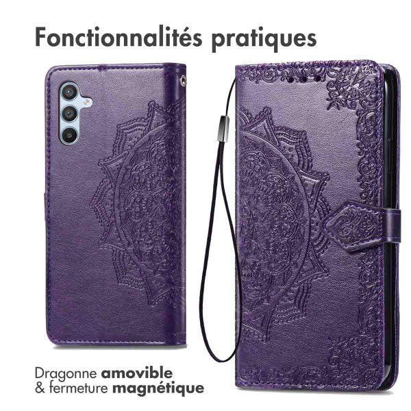 imoshion Etui de télephone Mandala Samsung Galaxy A34 (5G) - Violet