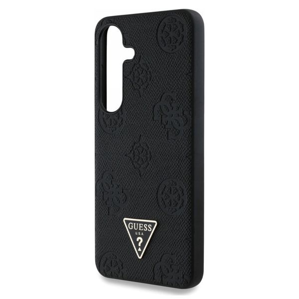 Guess Coque 4G Logo Triangle Strass Samsung Galaxy S25 - Noir