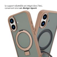 Accezz Coque Ring Stand avec MagSafe iPhone 16 - Brown