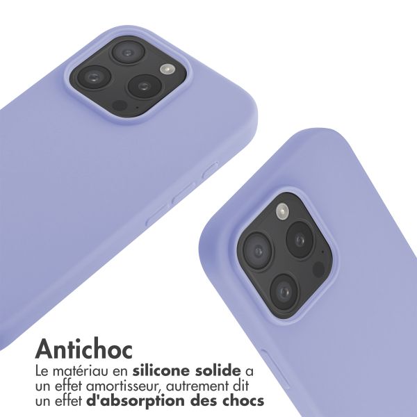 imoshion Coque en silicone avec cordon Apple iPhone 16 Pro - Violet