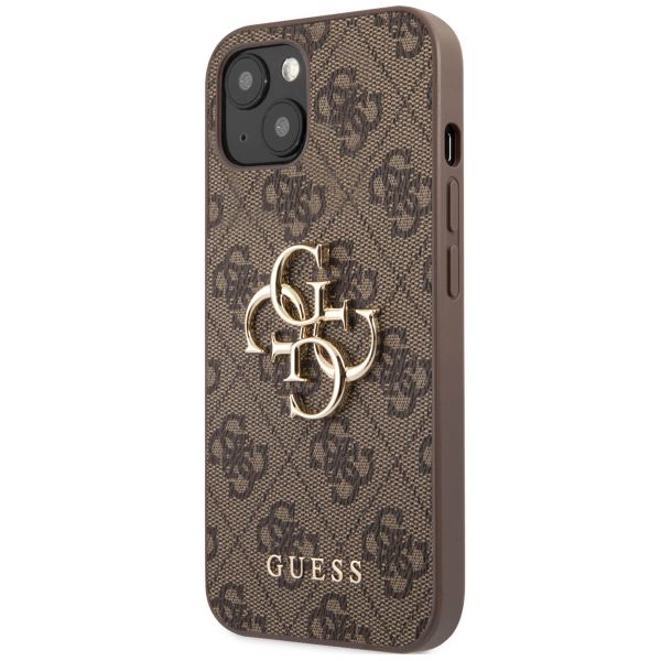 Guess Coque 4G Metal Logo Backcover Apple iPhone 13 Mini - Marron