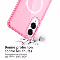 imoshion Coque Pailletée avec MagSafe Samsung Galaxy S25 Edge - Rose