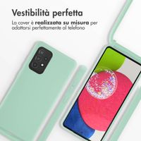 imoshion Coque en silicone avec cordon Samsung Galaxy A52(s) (5G/4G) - Vert menthe