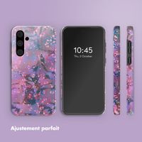 Selencia Coque arrière Vivid Samsung Galaxy A55 - Fresh Paint Flower Orange