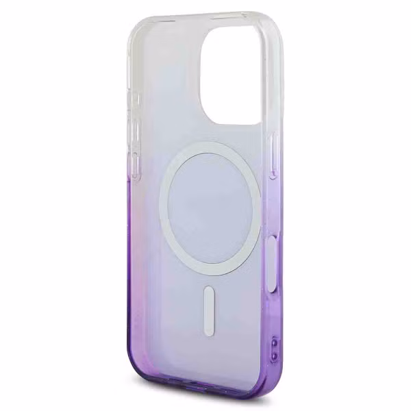 Guess Coque MagSafe IML Glitter Gradient Apple iPhone 16 Pro - Purple