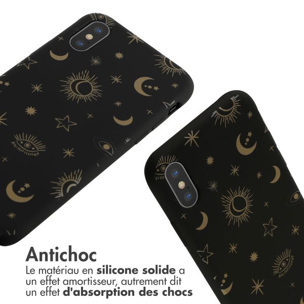 imoshion Coque design en silicone avec cordon iPhone X / Xs - Sky Black