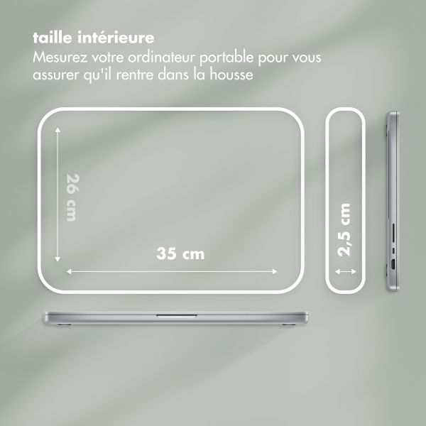 Selencia Pochette ordinateur Puffy 15-16 pouces - Sage Green