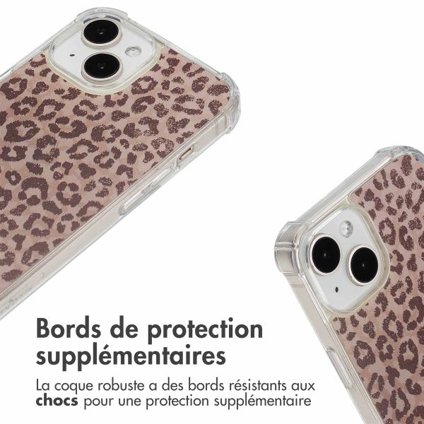 imoshion Coque Design avec cordon Apple iPhone 15 - Leopard Mood