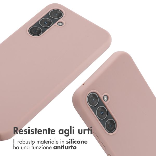 imoshion Coque en silicone avec cordon Samsung Galaxy A54 (5G) - Sand Pink