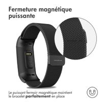 imoshion Bracelet magnétique milanais Fitbit Charge 3 / 4 - Taille M - Noir