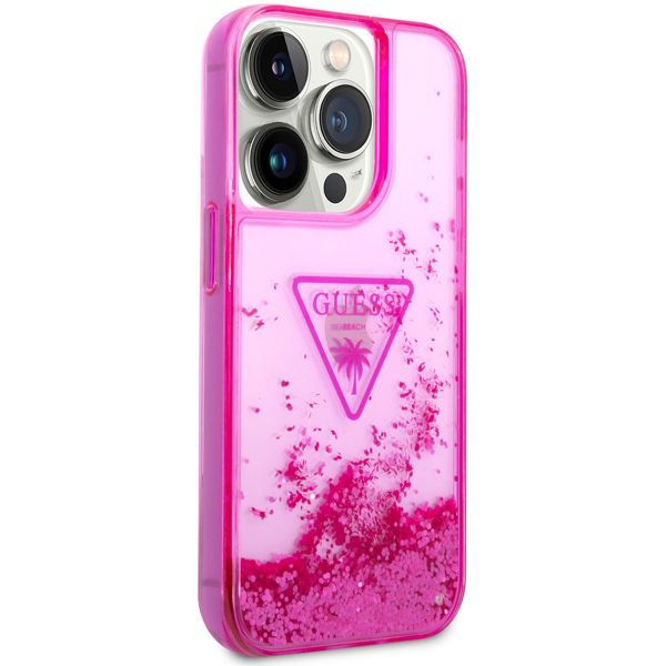 Guess Coque Liquid Glitter iPhone 14 Pro Max - Fuchsia