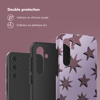 Selencia Coque arrière Vivid Samsung Galaxy A55 - Stars Plum Lilac