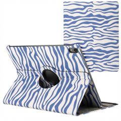 imoshion Coque tablette Design rotatif à 360° Apple iPad Pro 13 (2025) M5 / (2024) M4 - White Blue Stripes