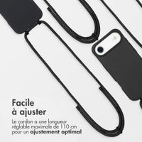 imoshion Coque arrière Color avec cordon amovible et MagSafe Apple iPhone Air - Noir