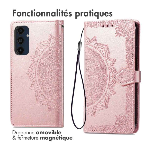 imoshion Etui de télephone Mandala Samsung Galaxy S24 FE - Rose Doré