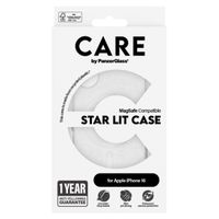 CARE by PanzerGlass Coque Star Lit avec MagSafe iPhone 16 - Blanc