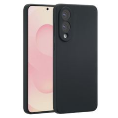 Accezz Coque Liquid Silicone avec MagSafe Samsung Galaxy S25 Edge - Noir