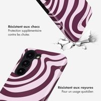 Selencia Coque arrière Vivid Samsung Galaxy S23 - Wavy Swirl Pink Plum