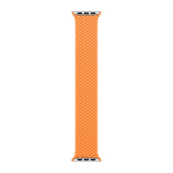 Apple Bracelet Solo tressé Apple Watch | 44/45/46/49 mm - Taille 2 - Bright Orange
