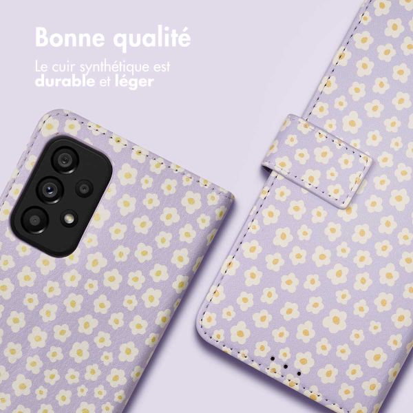 imoshion Étui de télephone portefeuille Design Samsung Galaxy A53 - White Daisy