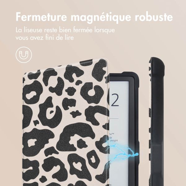 imoshion Étui á rabat Pocketbook Touch Lux 5 / HD 3 / Basic Lux 4 / Vivlio Lux 5 - Leopard