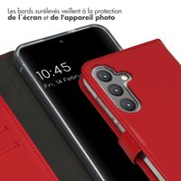 Selencia Étui portefeuille en cuir véritable Samsung Galaxy S24 Plus - Rouge