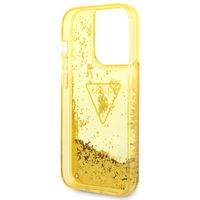 Guess Coque Liquid Glitter iPhone 14 Pro Max - Jaune