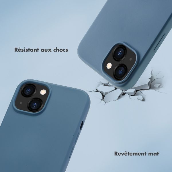 Selencia Coque avec dragonne de luxe Apple iPhone 13 - Bleu