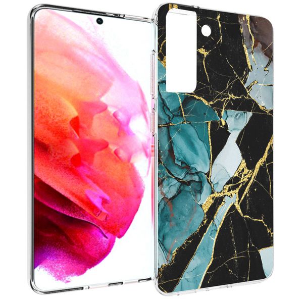 imoshion Coque Design Samsung Galaxy S21 FE - Shattered Blue Marble