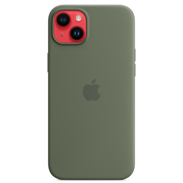 Apple Coque en silicone MagSafe Apple iPhone 14 Plus - Olive