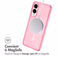imoshion Coque Pailletée avec MagSafe Samsung Galaxy S25 Edge - Rose