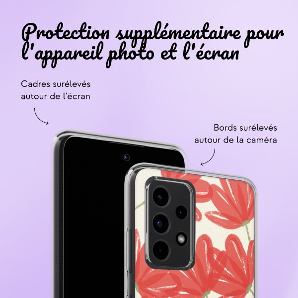 Coque personnalisée avec des fleurs Samsung Galaxy A52(s) (5G/4G) - Transparent