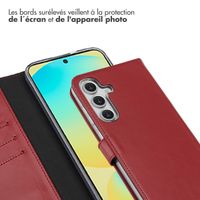 Selencia Étui portefeuille en cuir véritable Samsung Galaxy S25 FE - Rouge