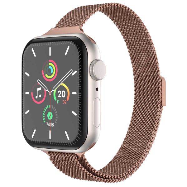 imoshion Bracelet milanais fin Apple Watch Series 1 à 9 / SE (38/40/41 mm) | Series 10 (42 mm) - Brun