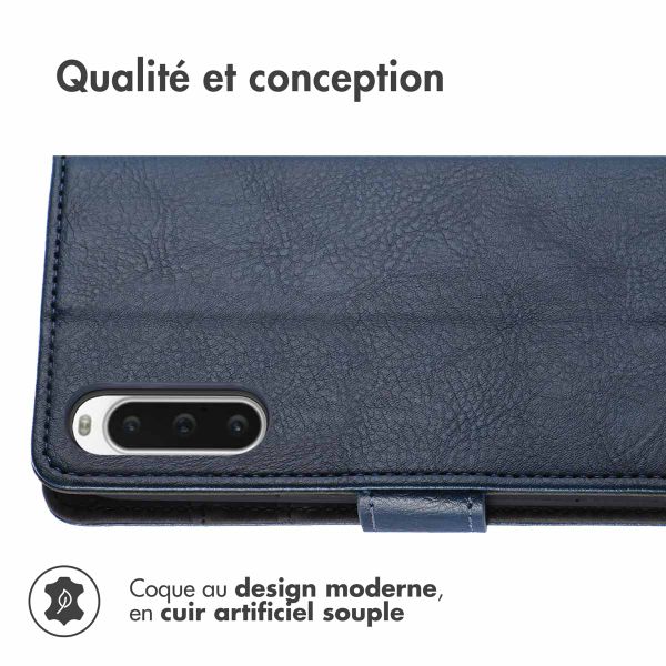 imoshion Étui de télephone portefeuille Sony Xperia 10 V - Bleu foncé