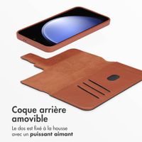 Accezz Étui de télephone portefeuille en cuir 2-en-1 avec MagSafe Samsung Galaxy S23 FE - Sienna Brown