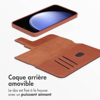 Accezz Étui de téléphone portefeuille en cuir 2-en-1 avec MagSafe Samsung Galaxy S23 FE - Sienna Brown