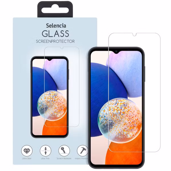 Selencia Protection d'écran en verre trempé Samsung Galaxy A14 (5G/4G)